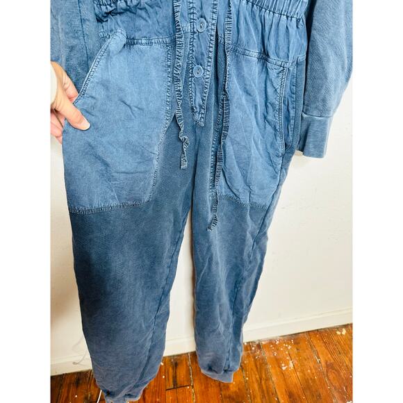 ULLA JOHNSON Indigo Acid Denim Puff Sleeve Sadie Jumpsuit size Small - Picture 7 of 14